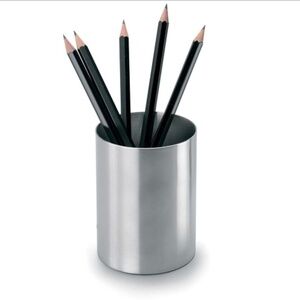 Blomus GERMANY SS Pencil Cup, Desk Top Blomus Stainless Steel Pencil Holder